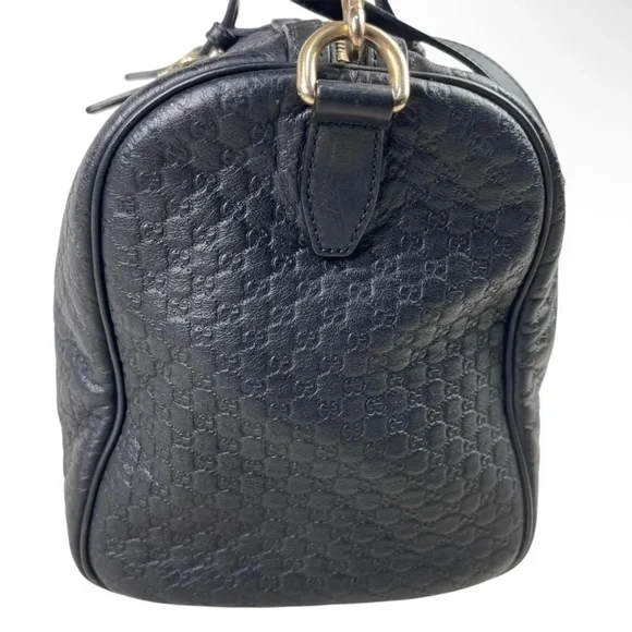 Gucci Black Leather Monogram Bag - Picture 5 of 13